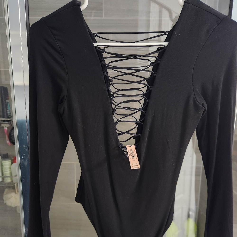 Victoria's Secret Black Cut Out Bodysuit